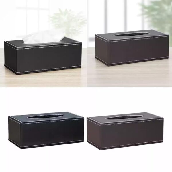 Leather serviette holder