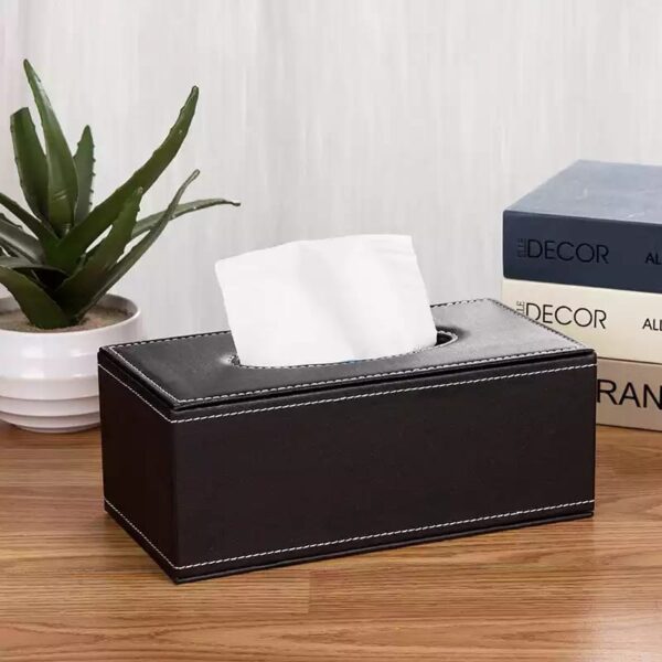 Leather serviette holder