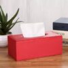 Leather serviette holder