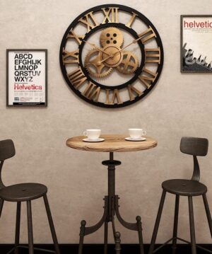 Roman Vintage Gear wall Clock