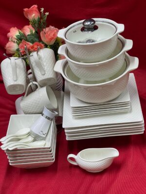 White Conventional Dinner set (38pcs)