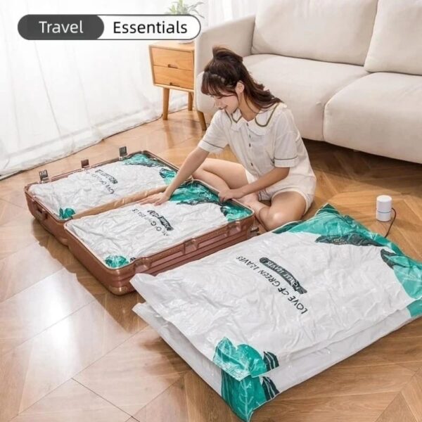 Vacuum compression storage bags