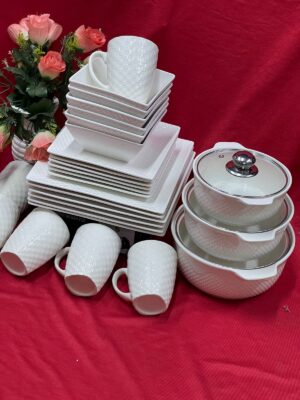 White square Dinner set