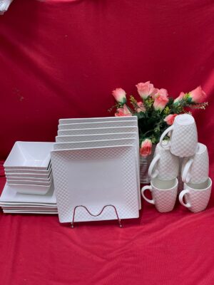 White square Dinner set 