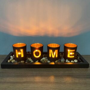 Branded candle holder set