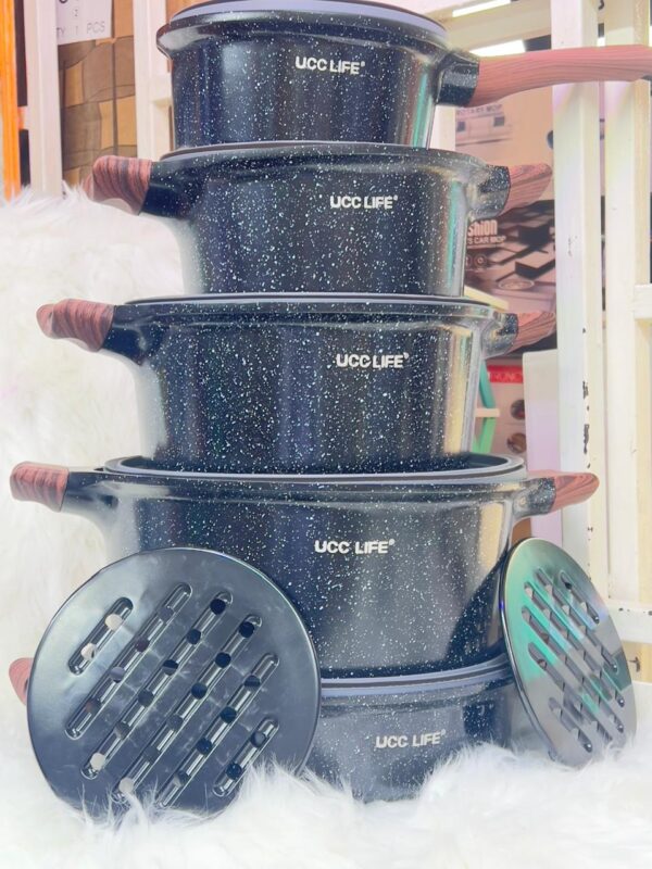 UCC Black 12pcs cookware set