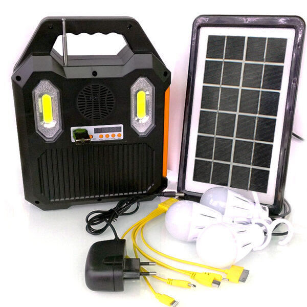 AT-9028B DAT solar charging lighting system kits with MP3 and radio function solar led lighting kits