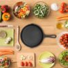 Cast iron frying pan