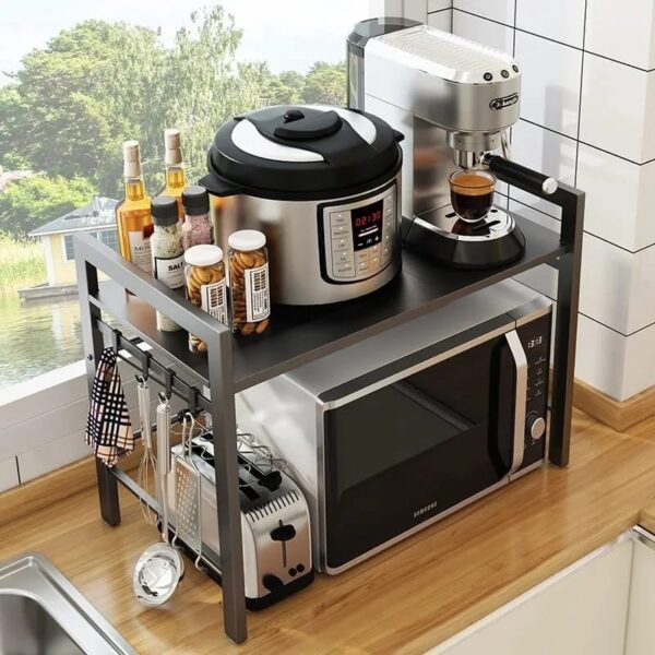 IMG-20240426-WA1426(2) Single layer Heavy-duty Adjustable Microwave Stand