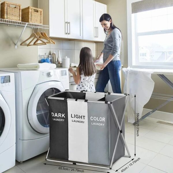 3 grid foldable laundry basket