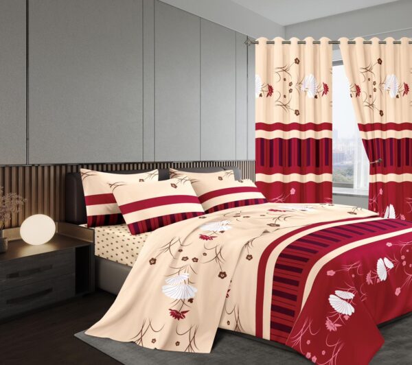 7pc woolen Curtain duvet sets