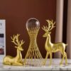 Two golden deers & Crystal Ball Center piece.