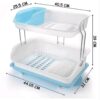 2-tier Plastic Dish Bowl Drainer Rack