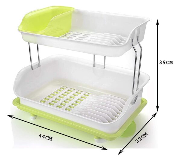 2-tier Plastic Dish Bowl Drainer Rack
