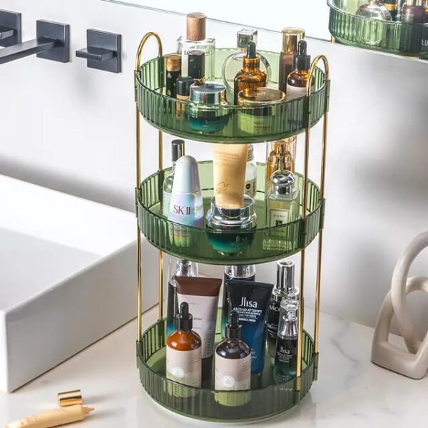 IMG-20241121-WA2460 360 Degree 3 Tier Rotating Multifunctional Transparent makeup/Cosmetic organizer